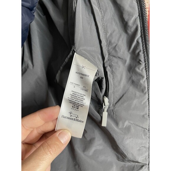 Harmont Blaine Men's Small Gray Hooded Zip Up Puffer Down Vest - Picture 8 of 9